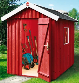 Weka 348 162x168cm Gerätehaus schwedenrot