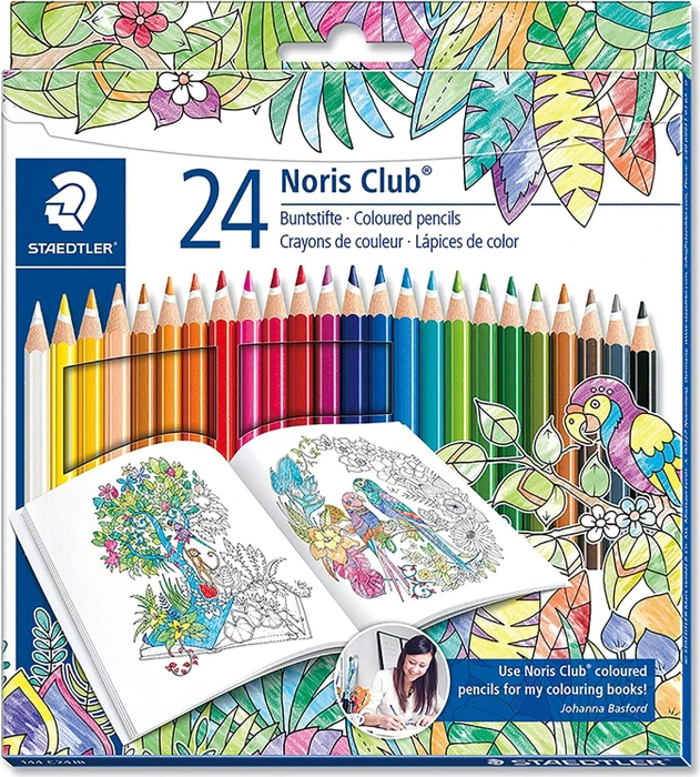 Staedtler Noris Club 144 Johanna Basford Edition Buntstift sortiert, 24er-Set