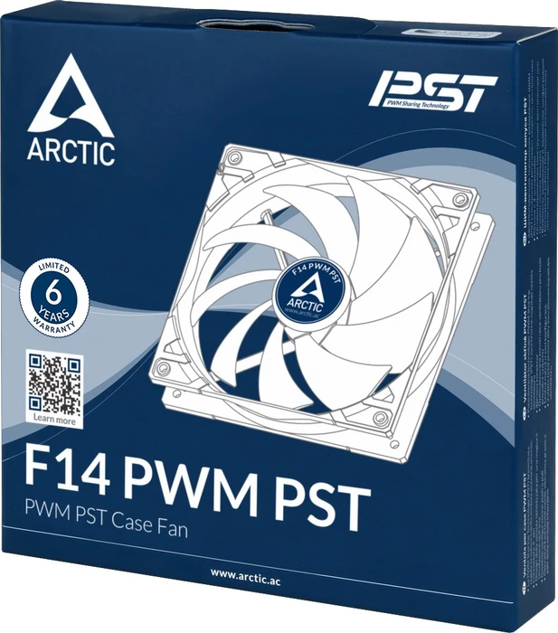 ARCTIC F14 PWM PST schwarz/weiß, 140mm