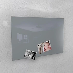 Colours Manufaktur Glas-Magnettafel, Glasboard, fenstergrau, 50x110cm