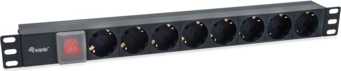 Equip 19" PDU Aluminium Steckdosenleiste, 1HE, 8-fach, 250V, 1.8m