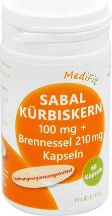 ApoFit MediFit Kürbiskern 100mg + Brennnessel 210mg Kapseln, 60 Stück