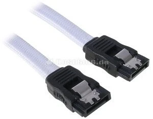 BitFenix Alchemy SATA 6Gb/s Kabel weiß/schwarz 0.3m