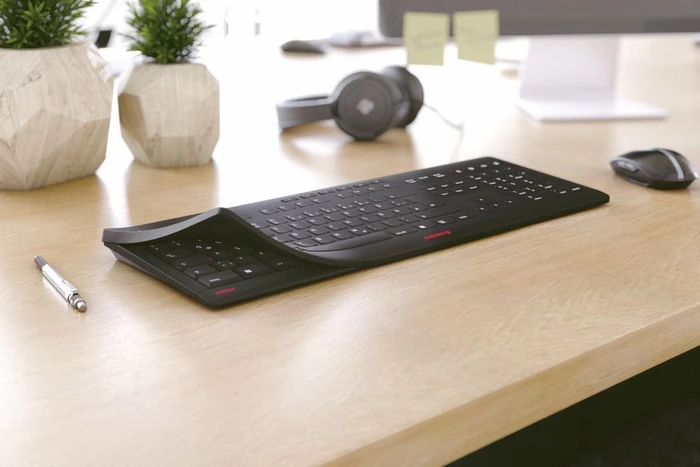 Cherry Stream Protect Keyboard Wireless, schwarz/grau, USB, DE