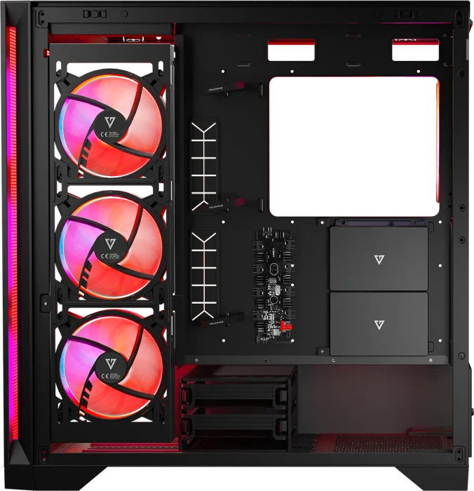 Modecom Volcano Expanse S Apex ARGB Midi, schwarz, Glasfenster