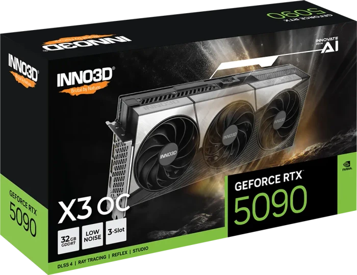 INNO3D GeForce RTX 5090 X3 OC, 32GB GDDR7, HDMI, 3x DP