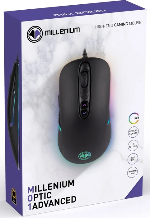 Millenium MO1 Advanced RGB Gaming Mouse schwarz, USB
