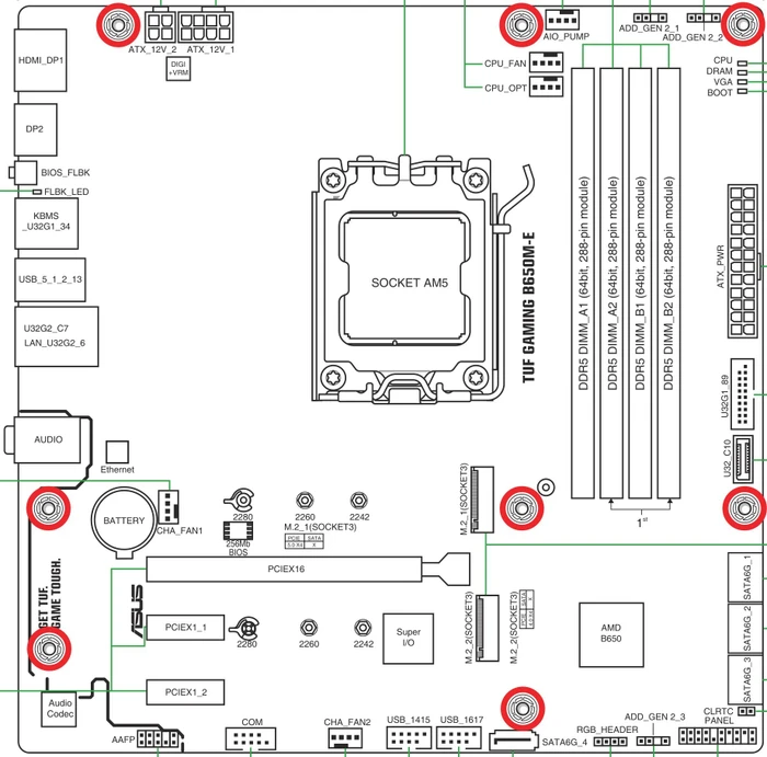 ASUS TUF Gaming B650M-E (AMD AM5)