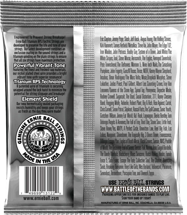 Ernie Ball RPS Coated Titanium Hybrid Slinky