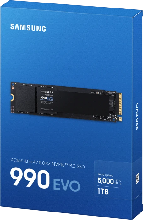 Samsung SSD 990 EVO 1TB, M.2 2280 / M-Key / PCIe 4.0 x4