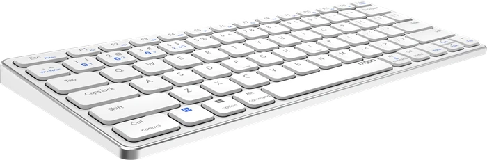 Rapoo E9600M Multi-mode Wireless Ultra-slim Keyboard, weiß, USB/Bluetooth, DE