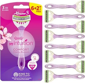 Wilkinson Sword My Intuition Xtreme 3 Comfort Cherry Blossom Einwegrasierer, 8 Stück