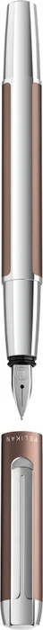 Pelikan Pura P40 mokka/silber, rechte Hand, fein