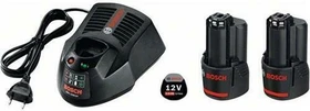 Bosch Professional Starterset 10.8/12V, 2.0Ah, Li-Ionen, 2 Akkus [4.0Ah] [43.2Wh]