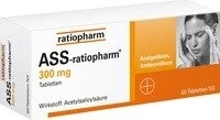 ASS-ratiopharm 300mg Tabletten, 50 Stück