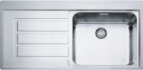 Franke Epos EOX 211 Einbau Becken rechts mit Ablauffernbedienung edelstahl