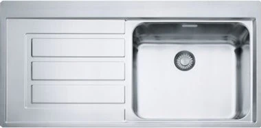 Franke Epos EOX 211 Einbau Becken rechts mit Ablauffernbedienung edelstahl