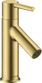 Hansgrohe Axor Starck Einhebel-Waschtischmischer 80 mit Hebelgriff und Ablaufgarnitur brushed brass