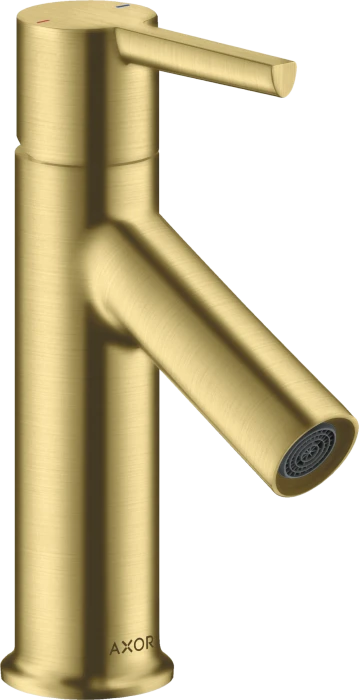 Hansgrohe Axor Starck Einhebel-Waschtischmischer 80 mit Hebelgriff und Ablaufgarnitur brushed brass