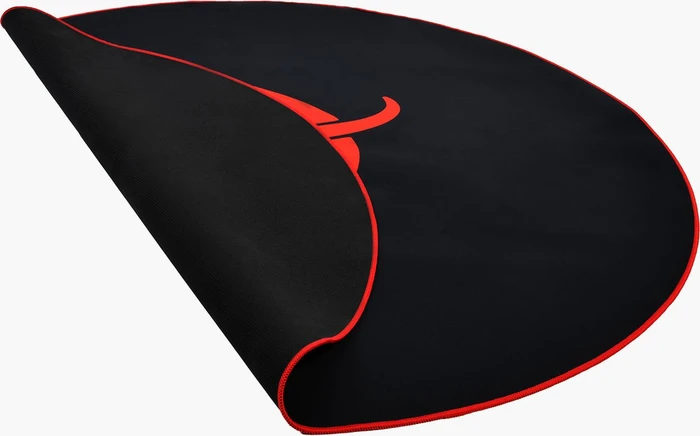 Arozzi Zona Bodenschutzmatte, Black Red, rund, weich