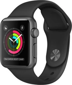 Apple Watch Series 1 Aluminium 38mm dunkelgrau mit Sportarmband schwarz