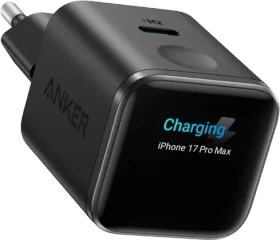 Anker Nano Ladegerät (45W, Smart Display) schwarz