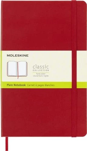Moleskine Klassik Notizbuch, 130x210mm, glatt, fester Einband Large, scharlachrot, 240 Blatt