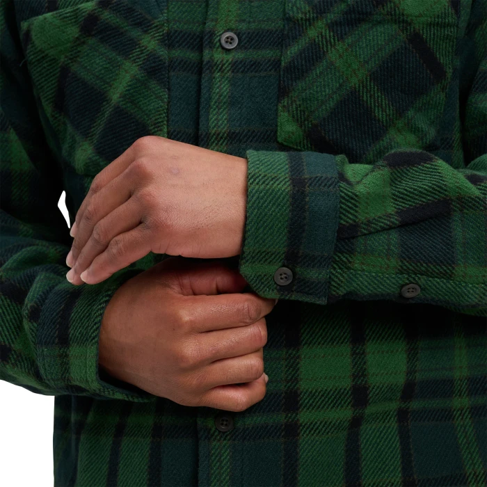 Black Diamond Project Heavy Flannel Hemd langarm palm green/anthracite plaid (Herren)