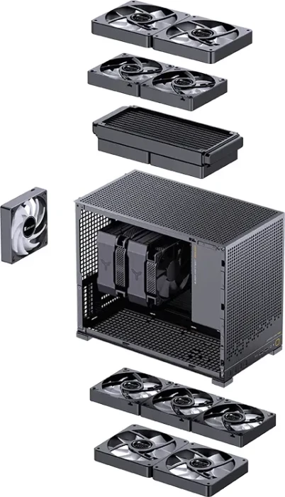 Jonsbo D32 PRO Black, Glasfenster