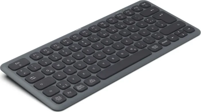 Hama WK-500 kompakte Multi-Device-Tastatur, dunkelgrau/schwarz, USB/Bluetooth, DE