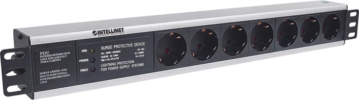 Intellinet 19" Steckdosenleiste, 7-fach, 250V, 3m