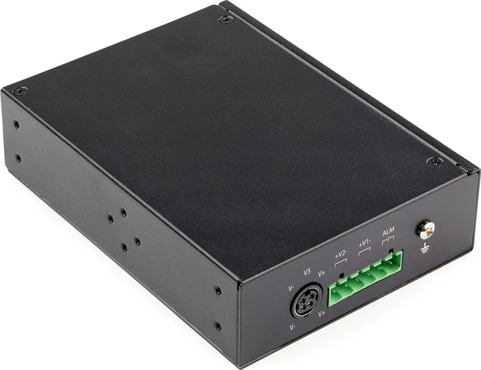 StarTech Industrial Railmount Gigabit Switch, 4x RJ-45, 1x SFP, 1x RJ-45/SFP, 120W PoE+