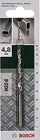Bosch DIY HSS-G Spiralbohrer, 4.8x52x86mm, 1 Stück