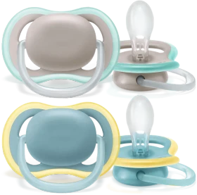 Philips Avent SCF349/01 Ultra Air Beruhigungsschnuller, 18+M, Silikon, blau/grau, 2 Stück