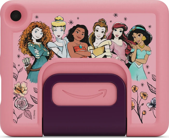 Amazon Fire HD 8 KFRAPWI 2024, ohne Werbung, rosa, 32GB, Disney-Prinzessinnen-Design, Kids Edition