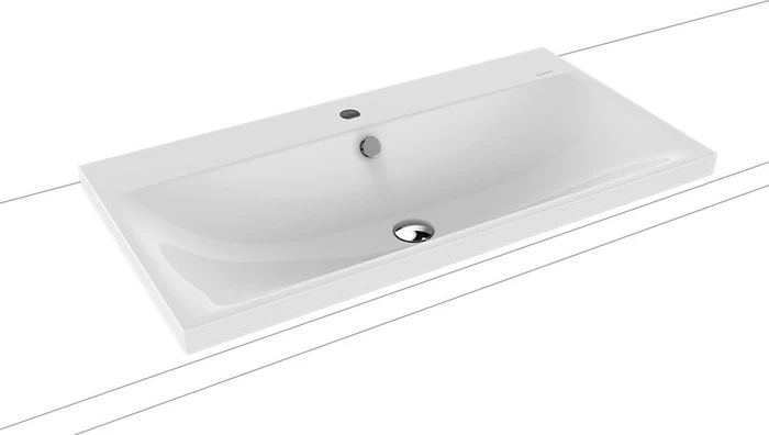 Kaldewei Silenio 3041 Aufsatzwaschtisch 90x46x4cm, Perl-Effekt, cool grey 70