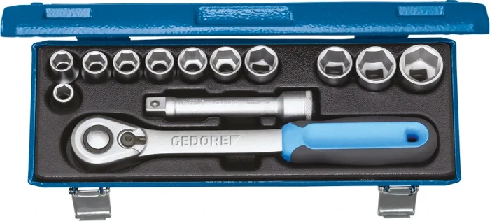 Gedore 19 KMU-20 Steckschlüsselsatz inkl. Werkzeugbox, 13-tlg.