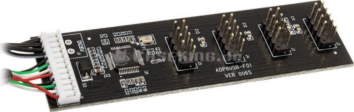 Kolink USB-Hub, 4x USB 2.0 9-Pin Stiftsockel, USB 2.0 9-Pin Stecksockel [Stecker]
