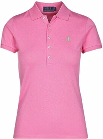 Ralph Lauren Slim Fit Stretch Poloshirt kurzarm pink (Damen)