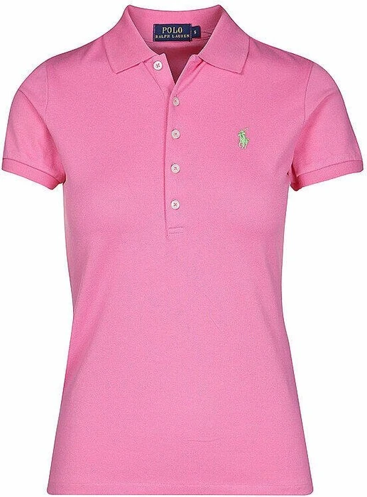 Ralph Lauren Slim Fit Stretch Poloshirt kurzarm pink (Damen)