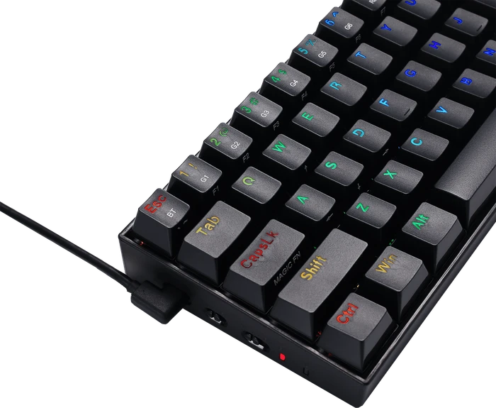 Redragon K530 Pro Draconic, LEDs RGB, hot-swap, schwarz, Gaote Outemu BROWN, USB/Bluetooth, US