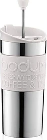Bodum Travel Press Kaffeebereiter 350ml edelstahl cremefarben