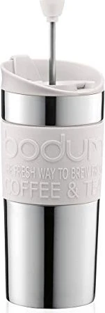 Bodum Travel Press Kaffeebereiter 350ml edelstahl cremefarben
