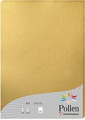 Clairefontaine Pollen Universalpapier gold, A4, 210g/m², 25 Blatt