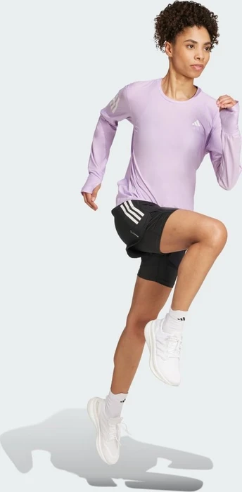 adidas Own The Run Laufshirt langarm powder plum (Damen)