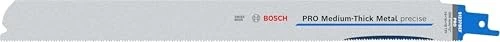 Bosch Professional PRO S1237BEF Medium-Thick Metal precise Säbelsägeblatt 14+16+18TPI, 300x25x1.1mm, 5 Stück