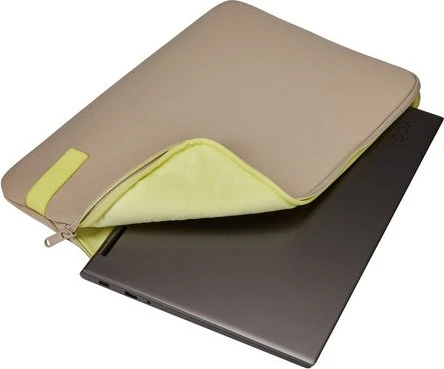 Case Logic Reflect REFPC-116 15.6" Laptop Sleeve Plaza Taupe/Sun-Lime