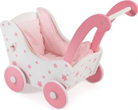 Bayer Chic 2000 Holz Puppenwagen Stars pink