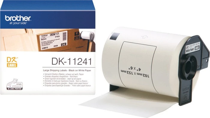 Brother Endlosetiketten DK-11241, 102x152mm, weiß, 1er-Pack (200 Etiketten)