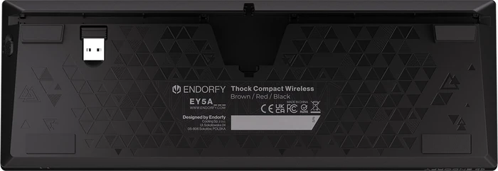 Endorfy Thock Compact Wireless Brown, PBT, LEDs RGB, hot-swap, Kailh Box BROWN, USB/Bluetooth, US